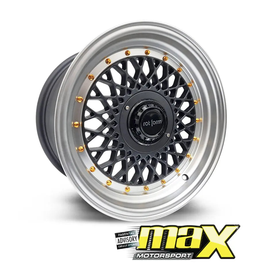 15 Inch Mag Wheel - MX1005-GM Rotform Mesh Style Wheel (4x100 / 108 PCD)