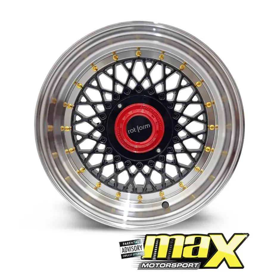 15 Inch MX1005-BK Rotform Mesh Style Wheel & Tyre Combo (4x100 / 108 PCD)