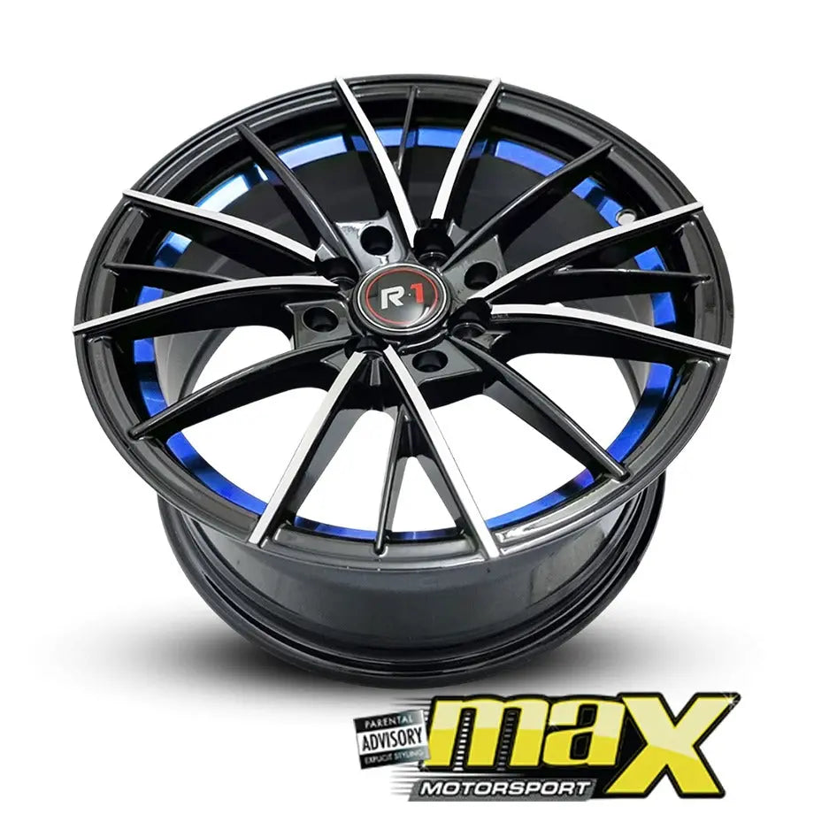 15 Inch Mag Wheel - MX244-BL Wheels (4x100/ 4x114.3 PCD)