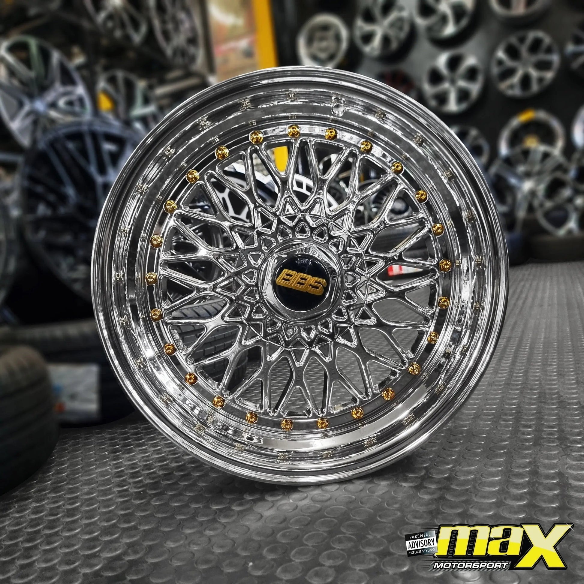 15 Inch Mag Wheel - MXBS01-15 Chrome BSS Wheel - 4x100 / 5x100 PCD