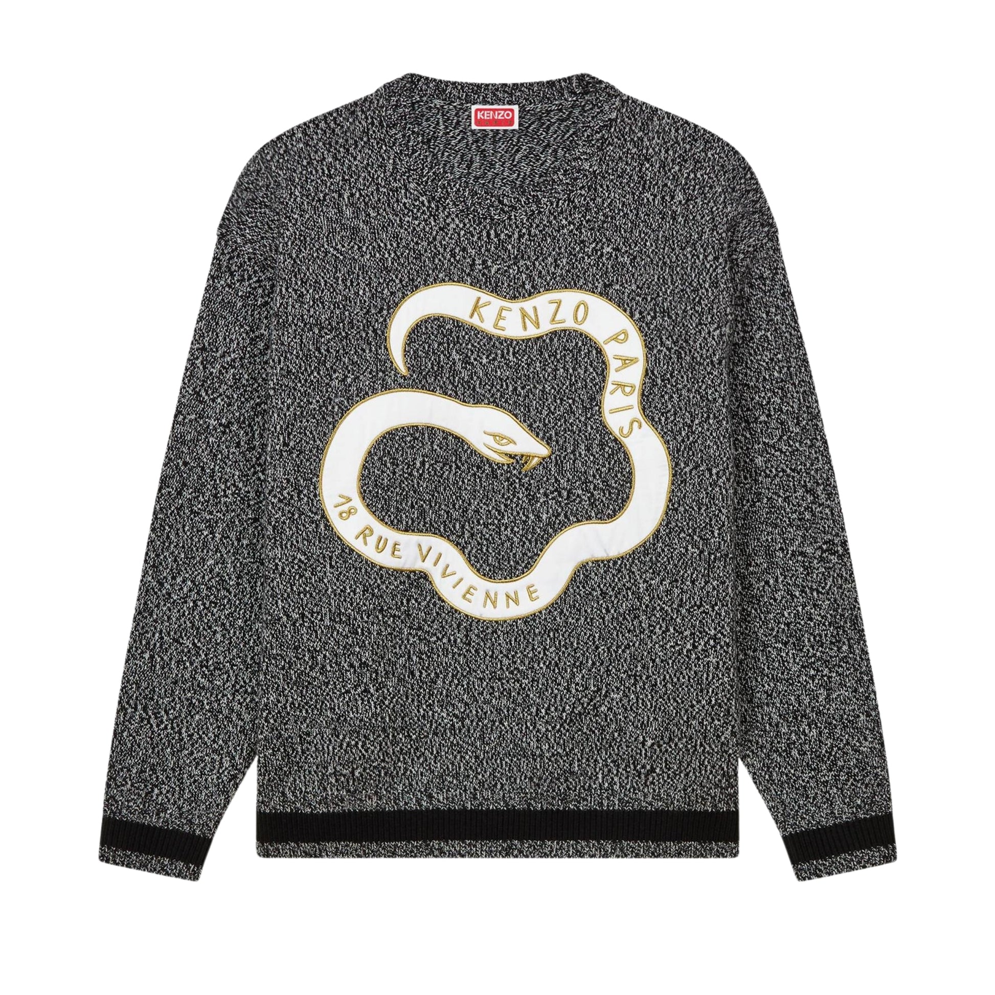 Kenzo Sweater Snake Logo Black-White