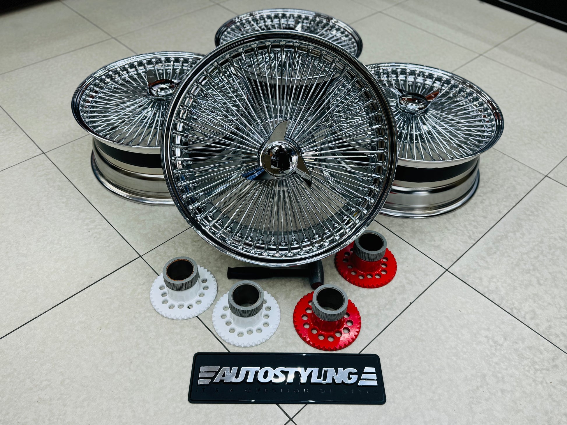 20” AS - 1000 SPOKE WIRE WHEEL FITS ALL CARS