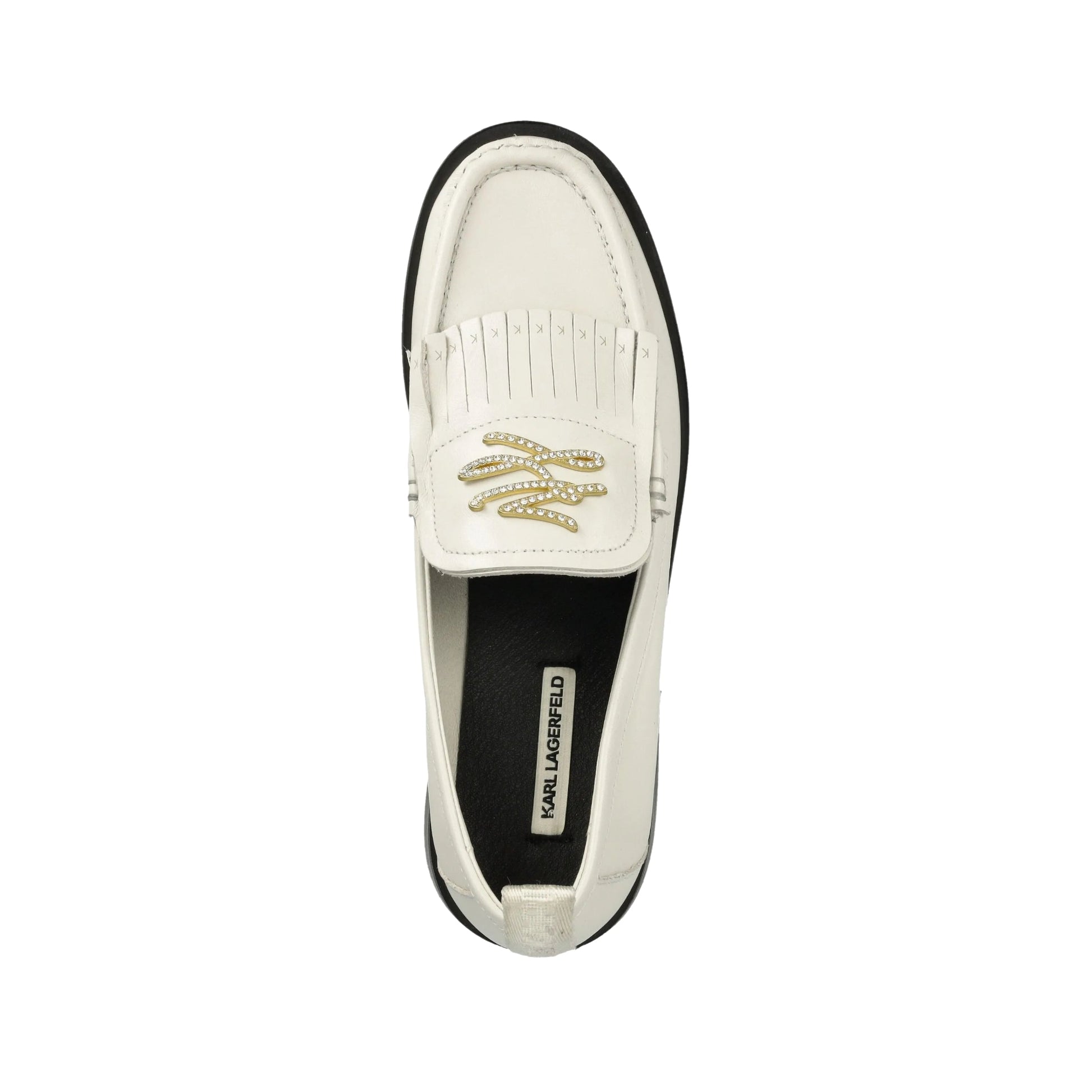 Karl Lagerfeld Shoe Ladies Mokassino Brooch White
