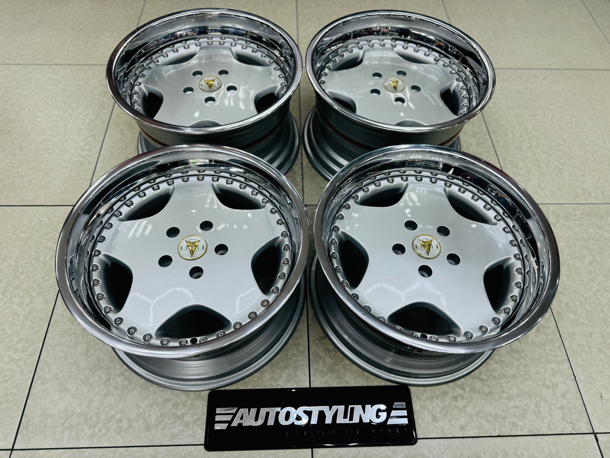 18” WORK RYVER 3 pce split wheels 5x120  pcd