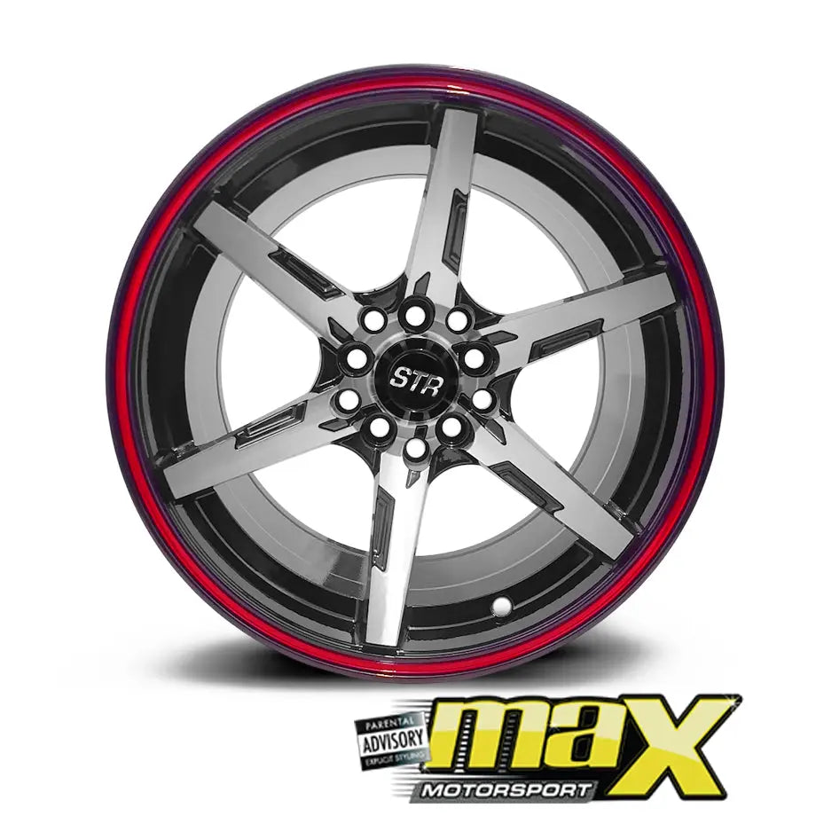 15 Inch Mag Wheel - MX824-RD STR Concave Wheels (5x100 / 5x114.3 PCD)