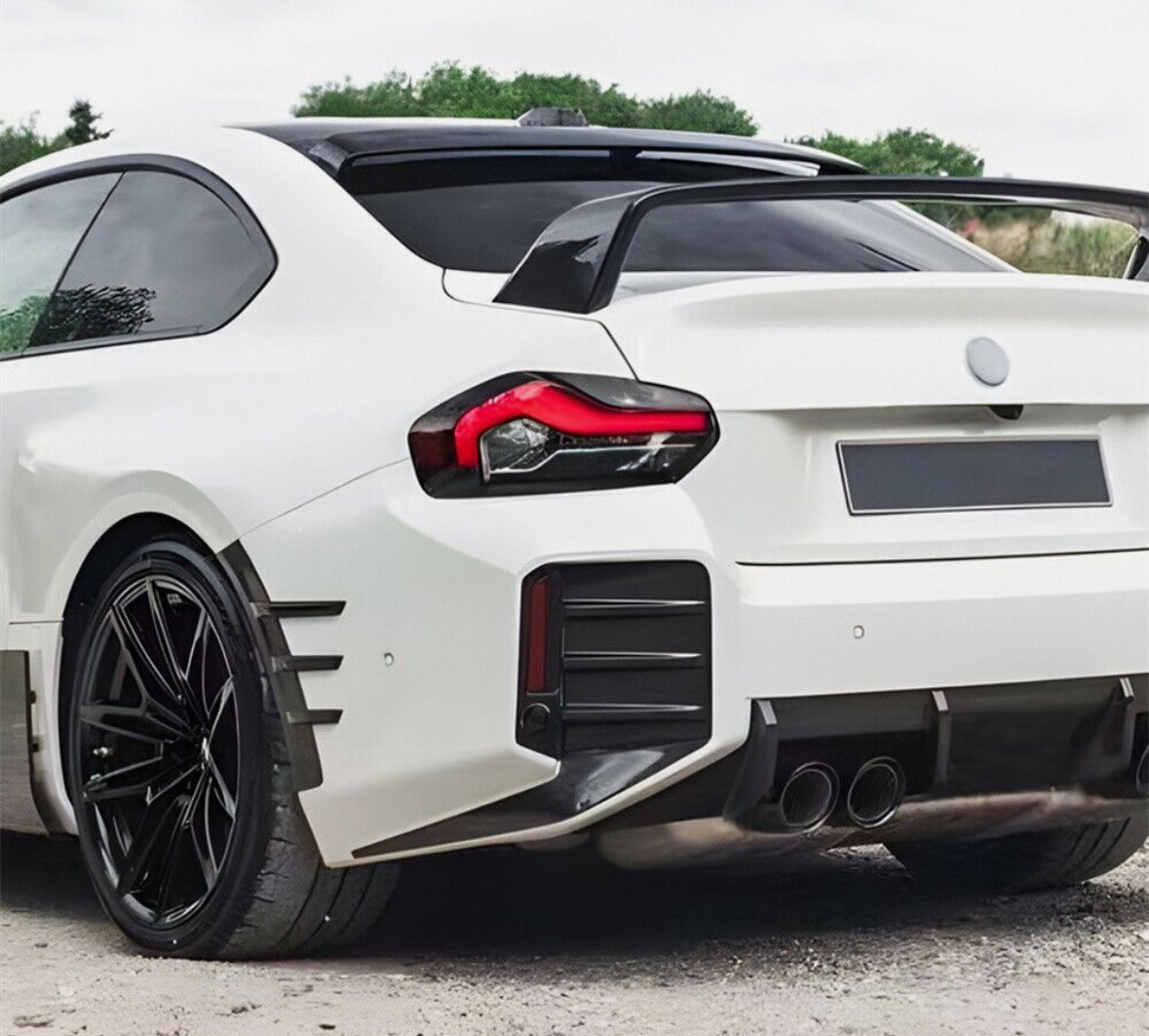 M2 Rear Bumper Air Vent Cover Gloss Black Trim for BMW G87 M2 Coupe 2022-2024