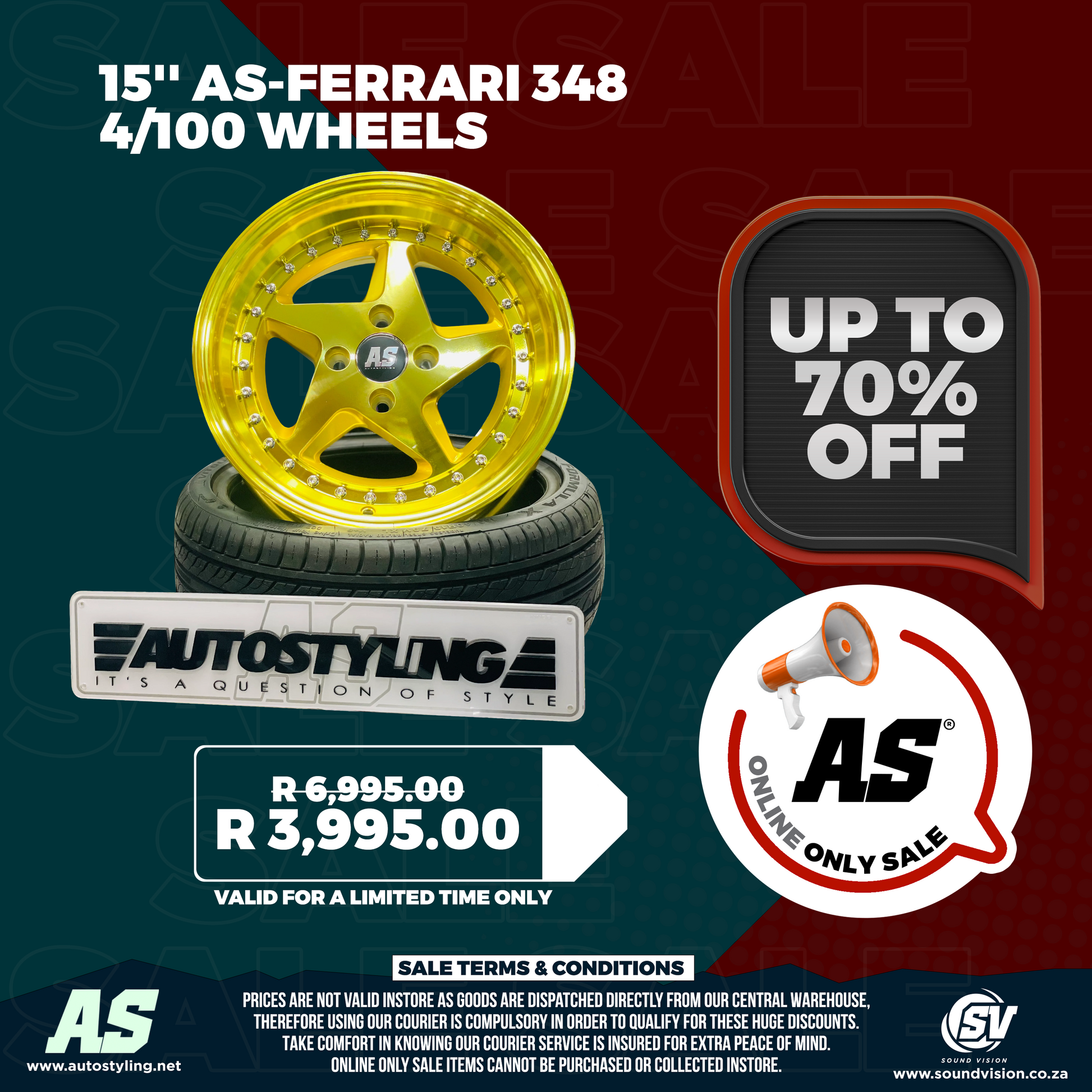 15'' AS-FERRARI 348 4/100 WHEELS