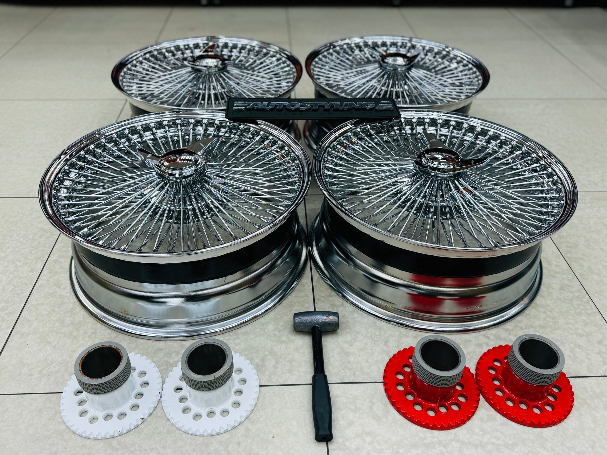 20” AS - 1000 SPOKE WIRE WHEEL FITS ALL CARS