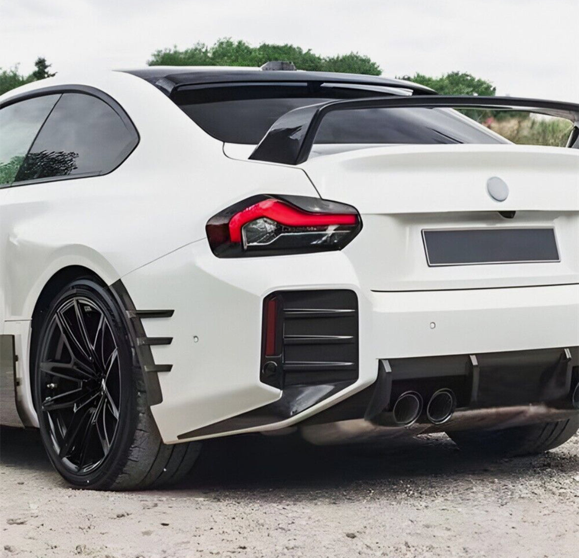 M2 Rear Bumper Air Vent Cover Gloss Black Trim for BMW G87 M2 Coupe 2022-2024