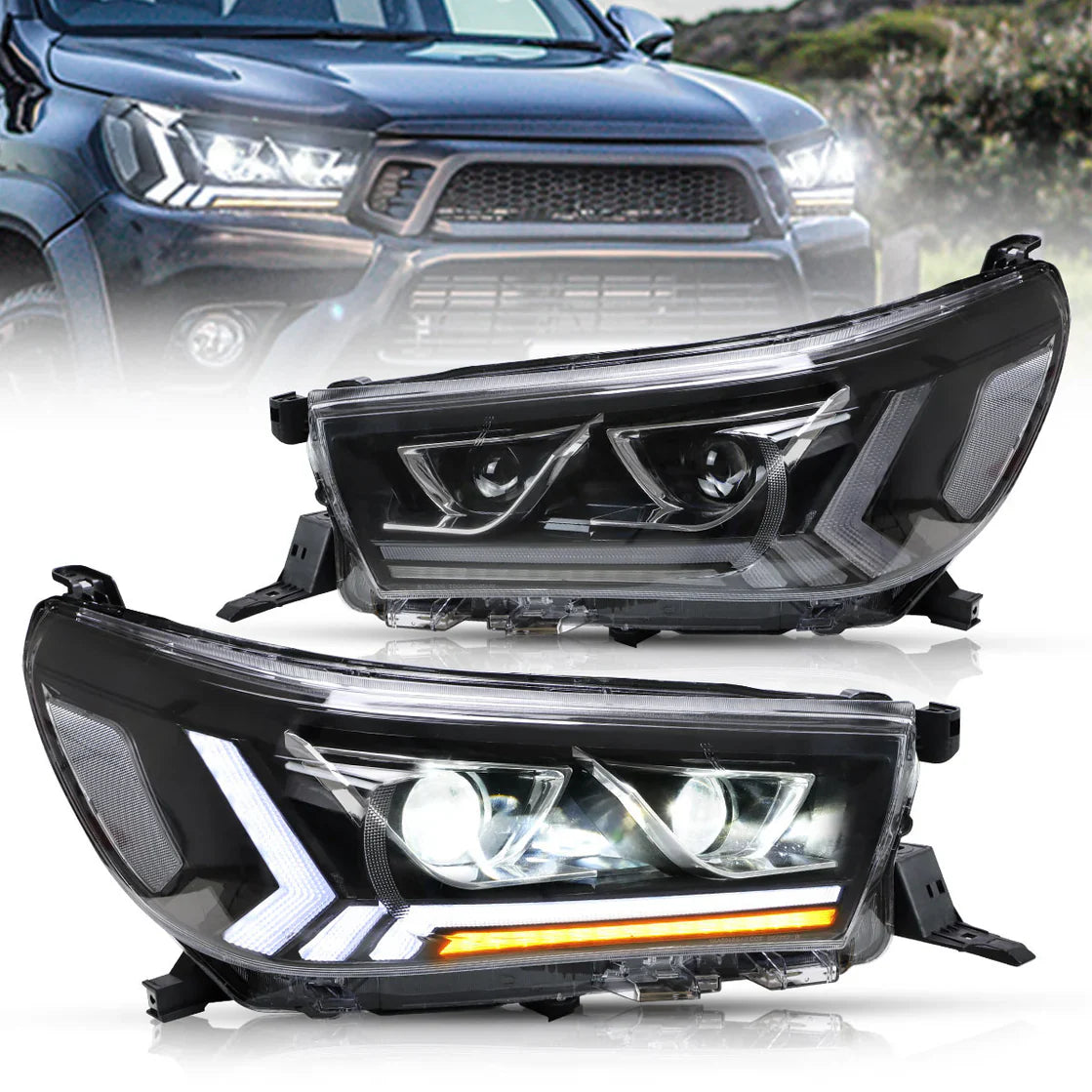 VLAND LED Headlights For 2015-2020 Toyota Hilux Front Lights