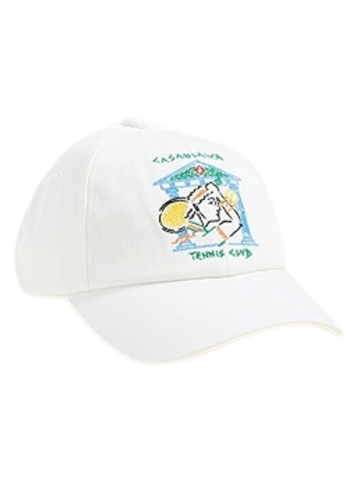 Casablanca Cap Crayon Temple Tennis Club White