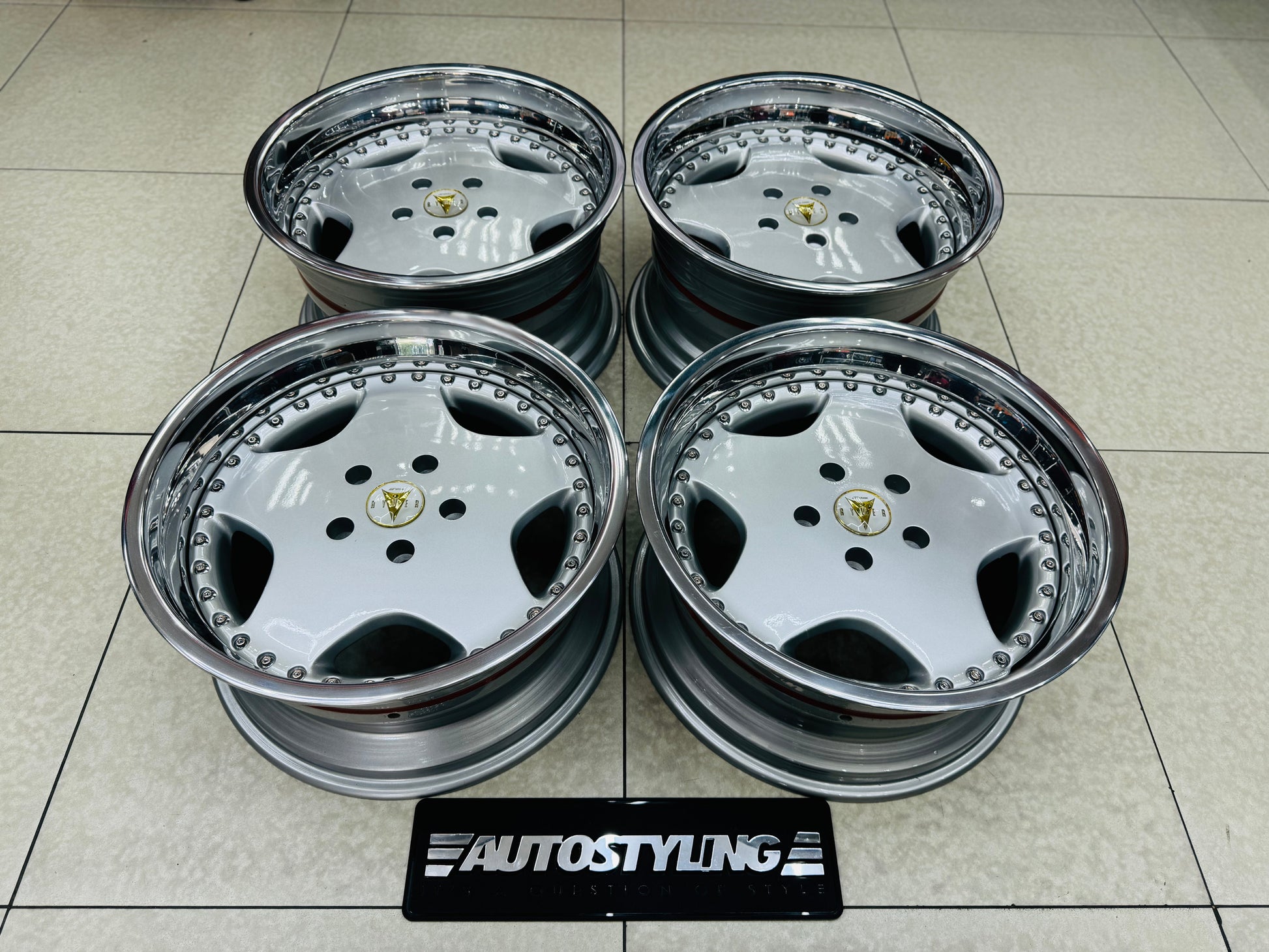 18” WORK RYVER 3 pce split wheels 5x120  pcd