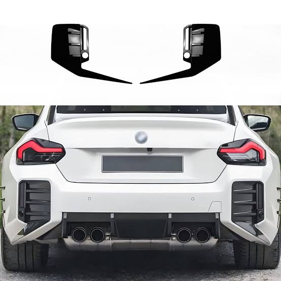 M2 Rear Bumper Air Vent Cover Gloss Black Trim for BMW G87 M2 Coupe 2022-2024