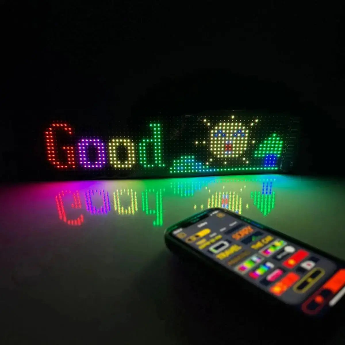 Customisable App Controlled LED Matrix Panel Display Screen - (100mm x 350mm)