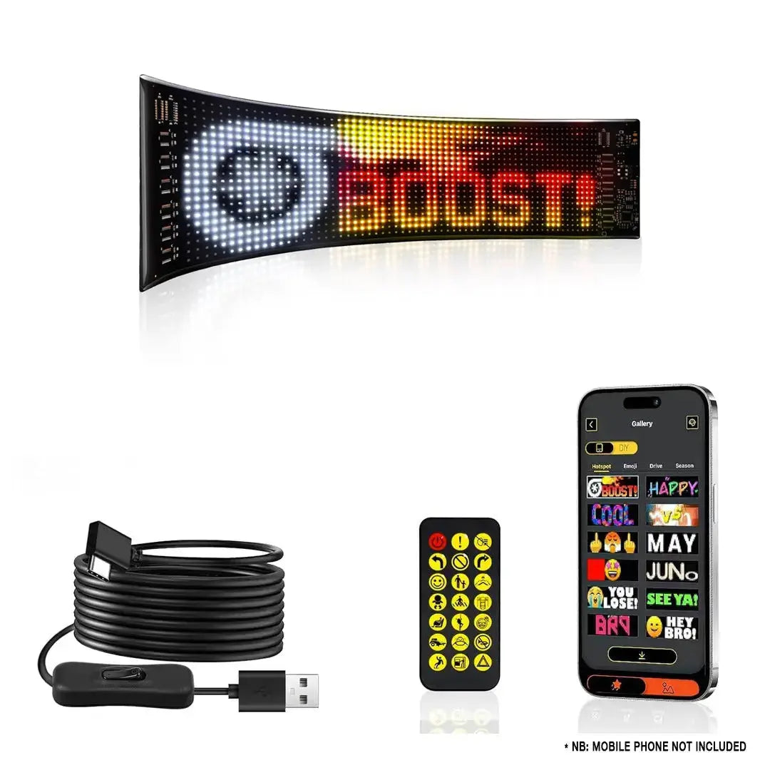 Customisable App Controlled Matrix LED Panel Display Screen - (173mm x 70mm)