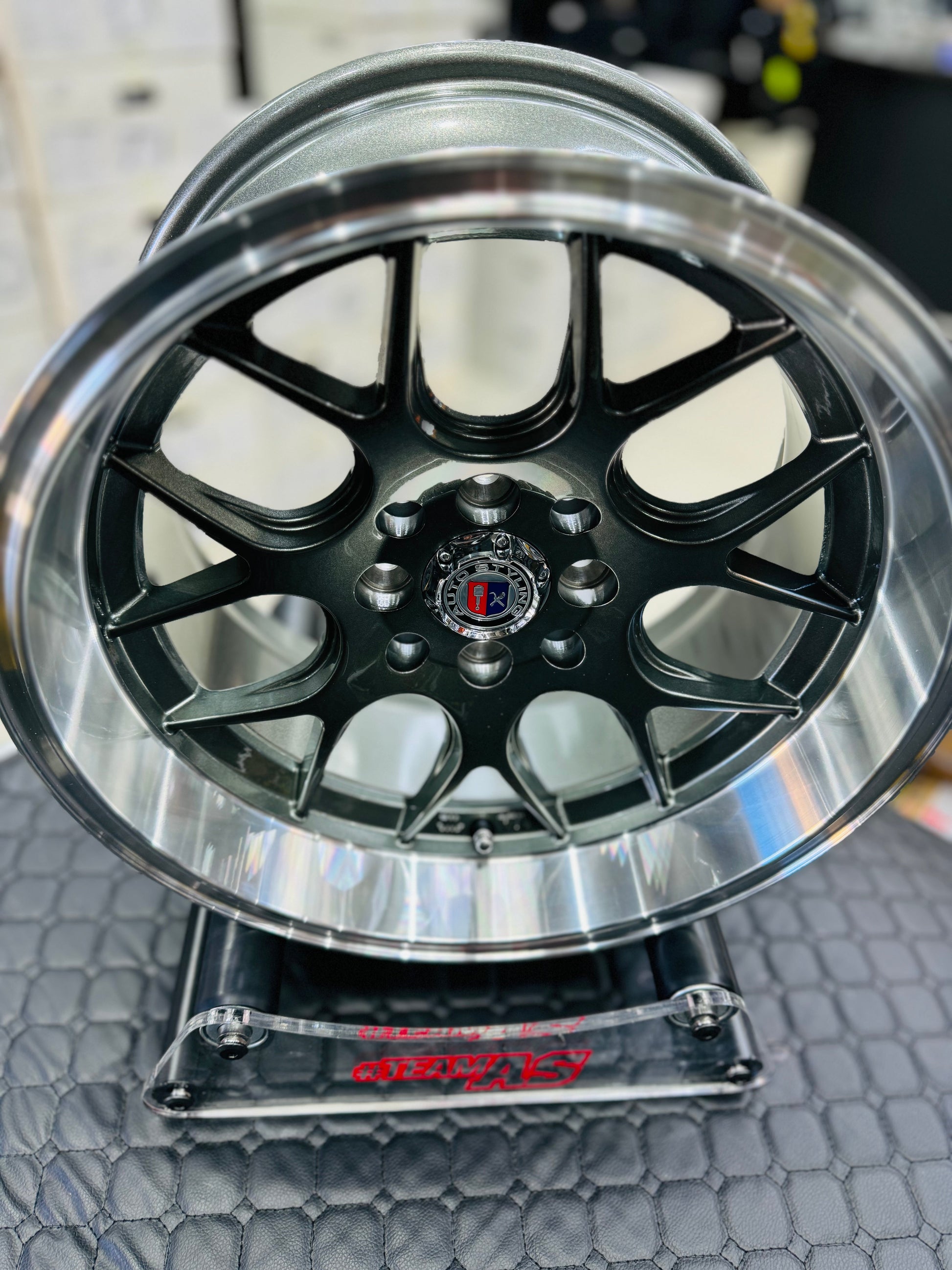 15” AS- 7648  4/100 4/114  gunmetal wheels