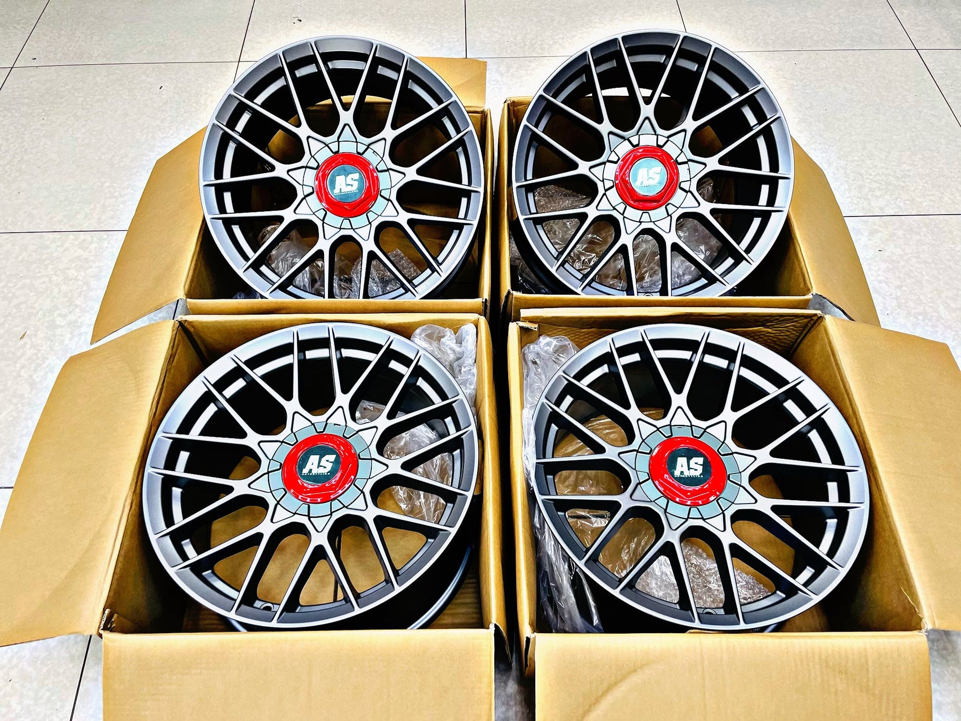 17” AS-RSE  CONCAVE 5/100 GUNMETAL WHEELS