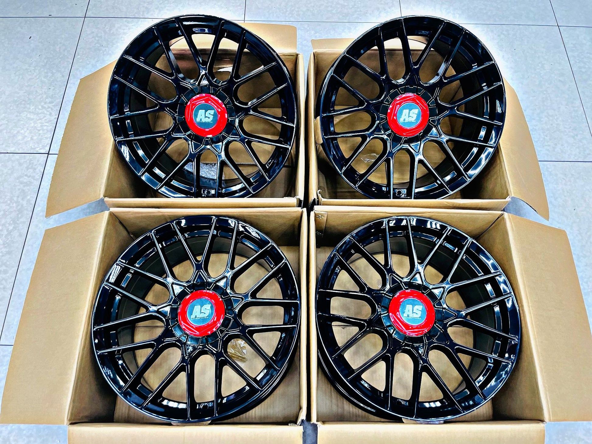 17” AS-RSE  CONCAVE 5/100 GLOSS BLACK WHEELS