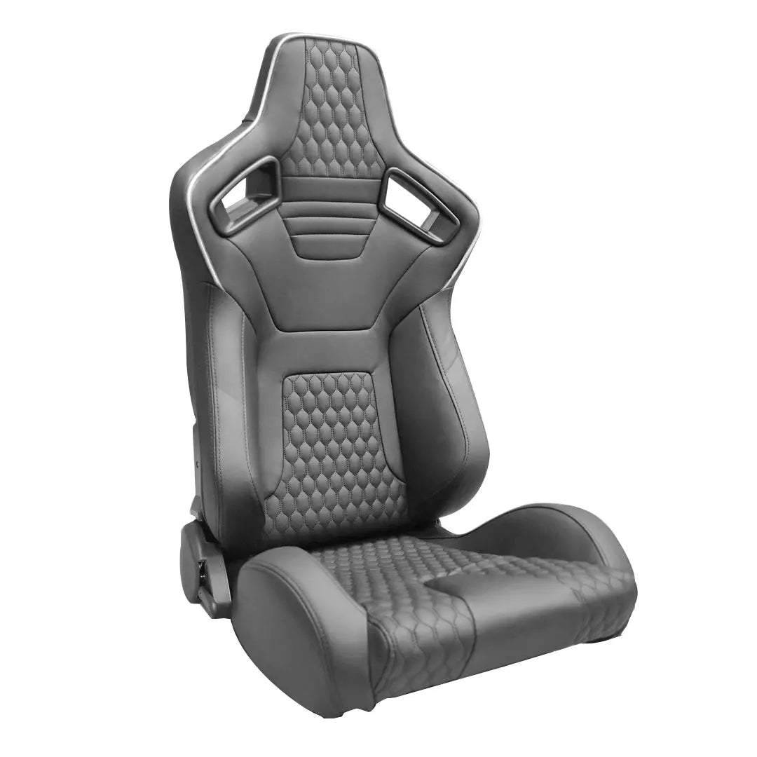 Reclinable Wingback Racing Seats PVC (Pair)