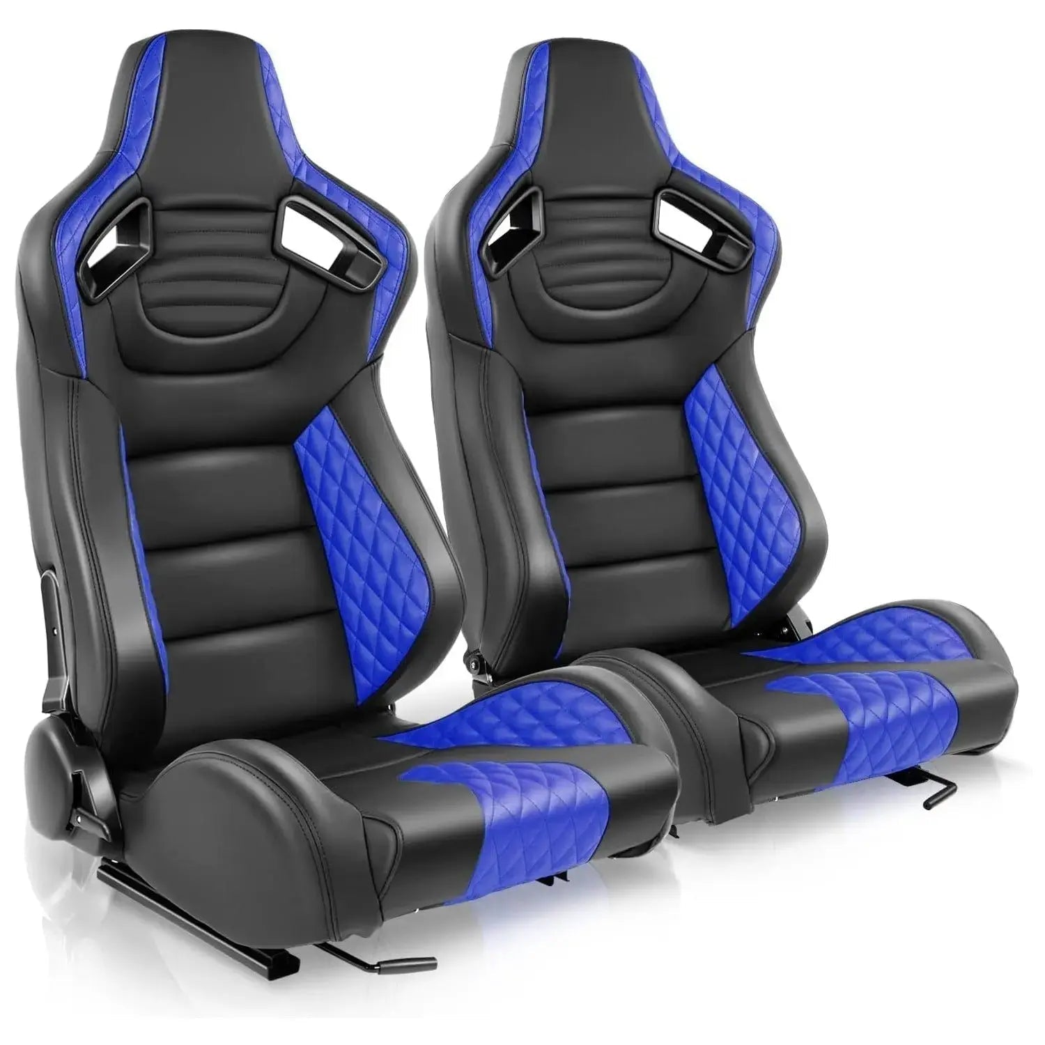 Reclinable Wingback Racing Seats PVC (Pair)