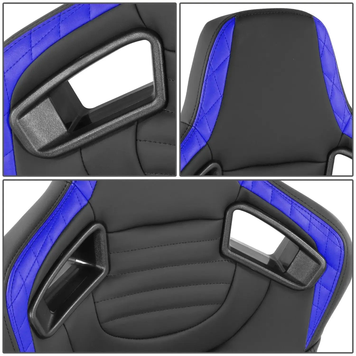 Reclinable Wingback Racing Seats PVC (Pair)