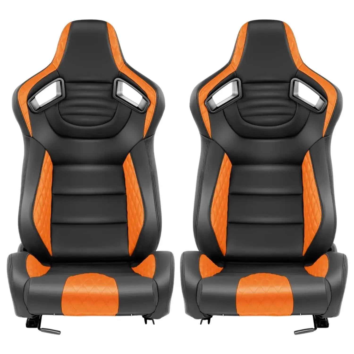 Reclinable Wingback Racing Seats PVC (Pair)