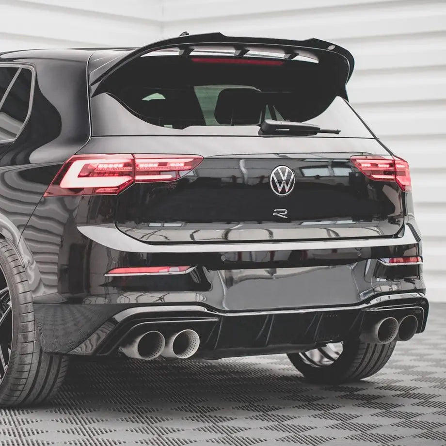 Suitable To Fit - VW Golf 8R Maxton V2-Style Gloss Black Diffuser