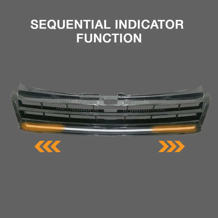 Suitable To Fit - VW Polo Vivo (10-18) De-Badged Dual-Function LED Grille