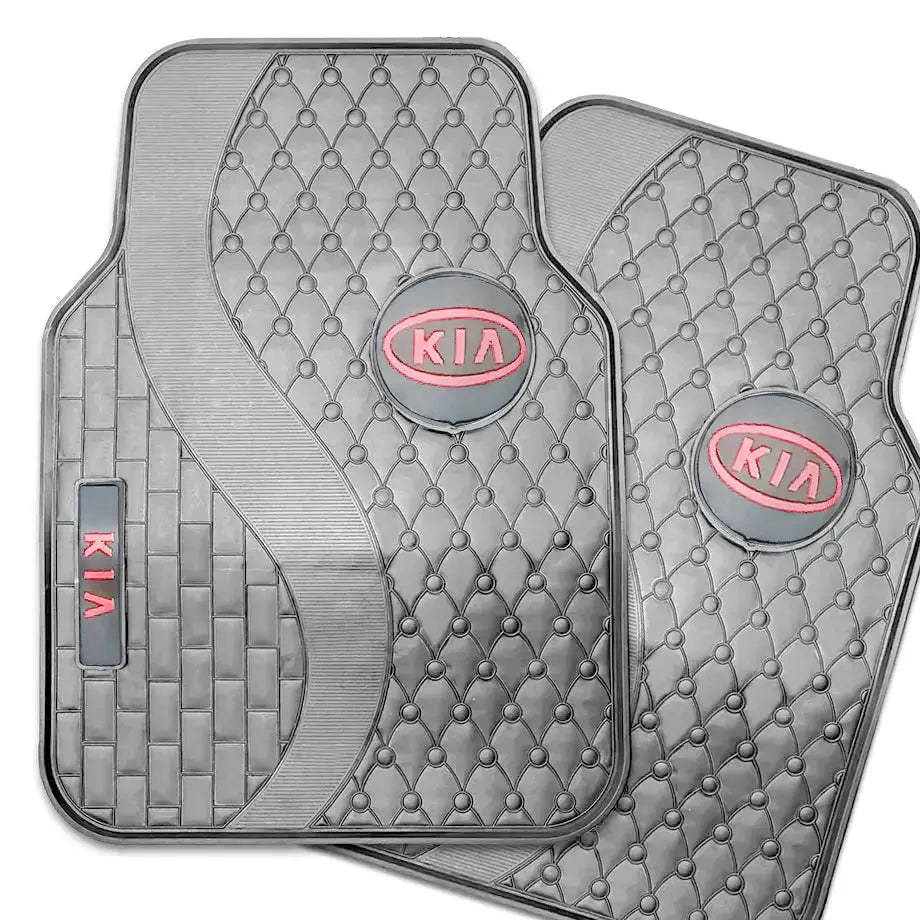 Suitable To Fit - Kia 5-Piece Rubber Car Mats (Red)