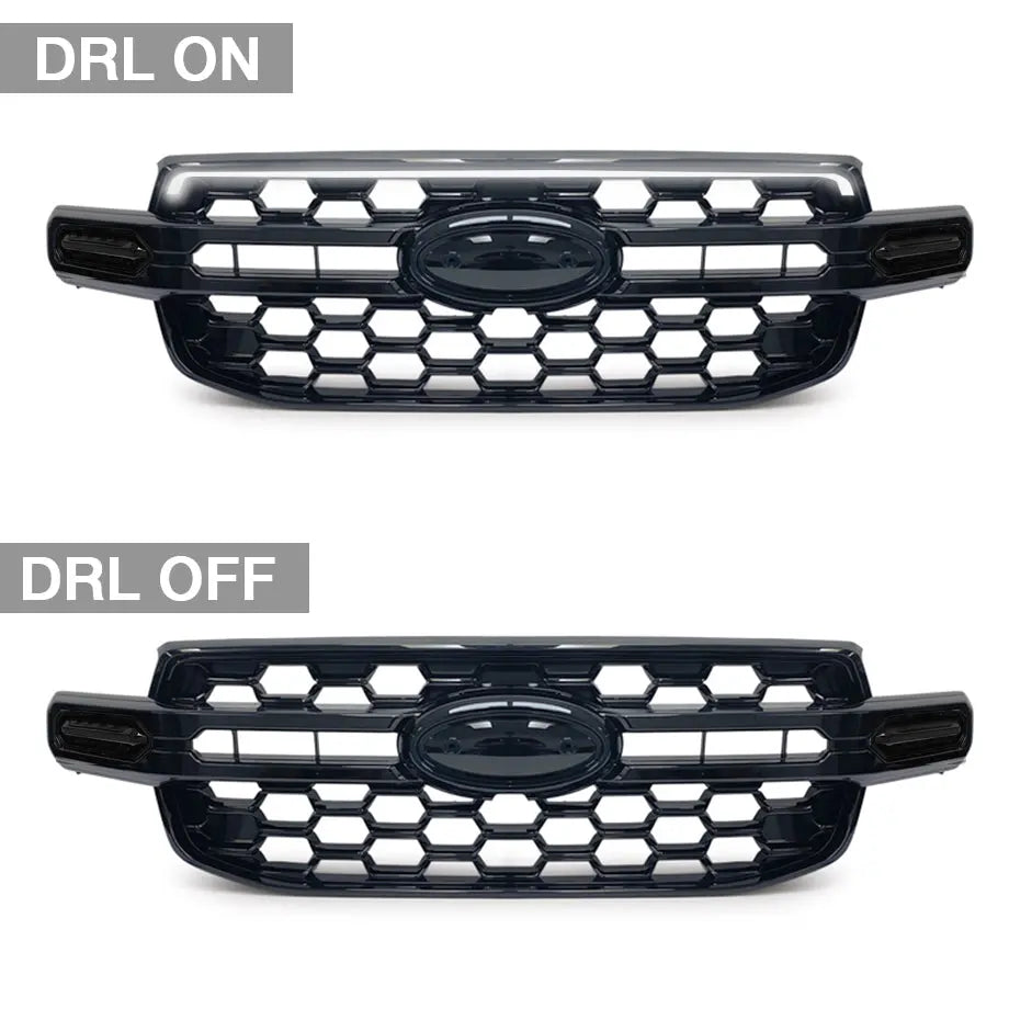 Suitable To Fit - Ranger Next Gen (22-On) Gloss Black DRL LED Upgrade Grille