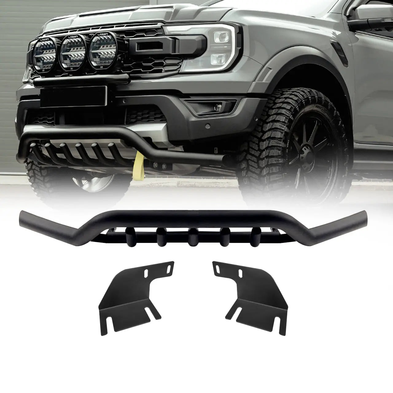 Suitable To Fit - Ranger Next Gen (22-On) Outback Style Matte Black Lower Nudge Bar
