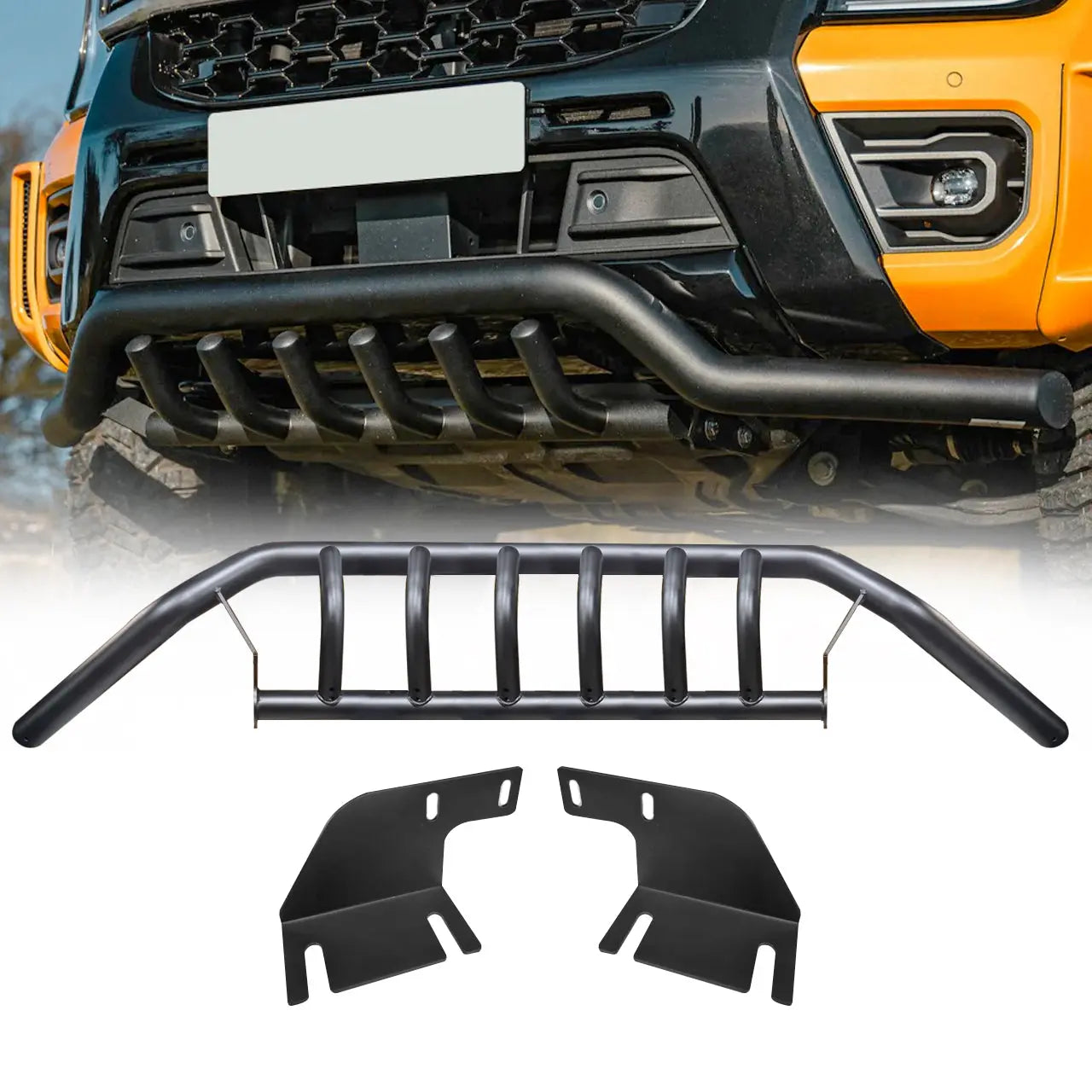 Suitable To Fit - Ranger Next Gen (22-On) Outback Style Matte Black Lower Nudge Bar