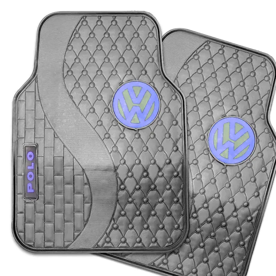 Suitable To Fit - VW Polo 5-Piece Rubber Car Mats (Blue)