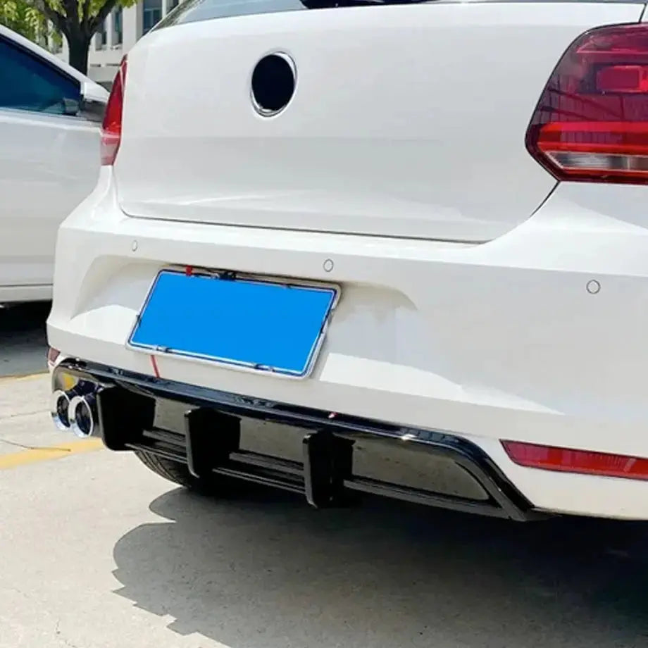 Suitable To Fit - VW Polo 6 TSI To GTI Gloss Black Diffuser With Dummy Exhaust