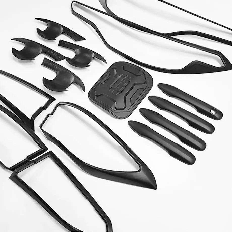 Toyota Corolla Cross (21-On) Matte Black Accessory Trim Kit (15-Piece)