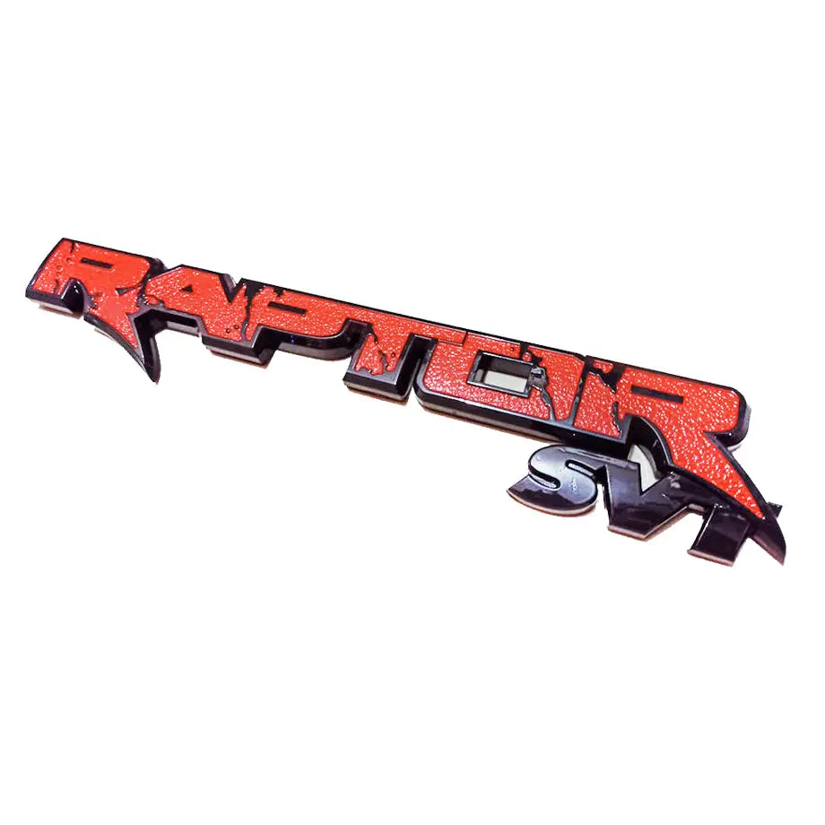 Universal Raptor SVT Emblem Badge (Black & Red)