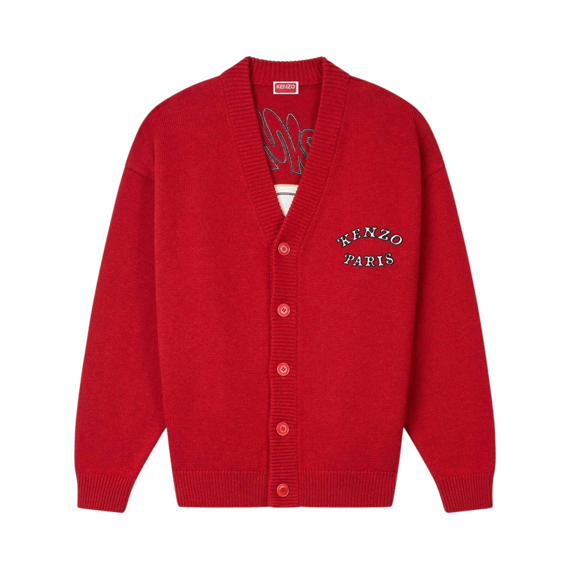 Kenzo Cardigan Logo Red