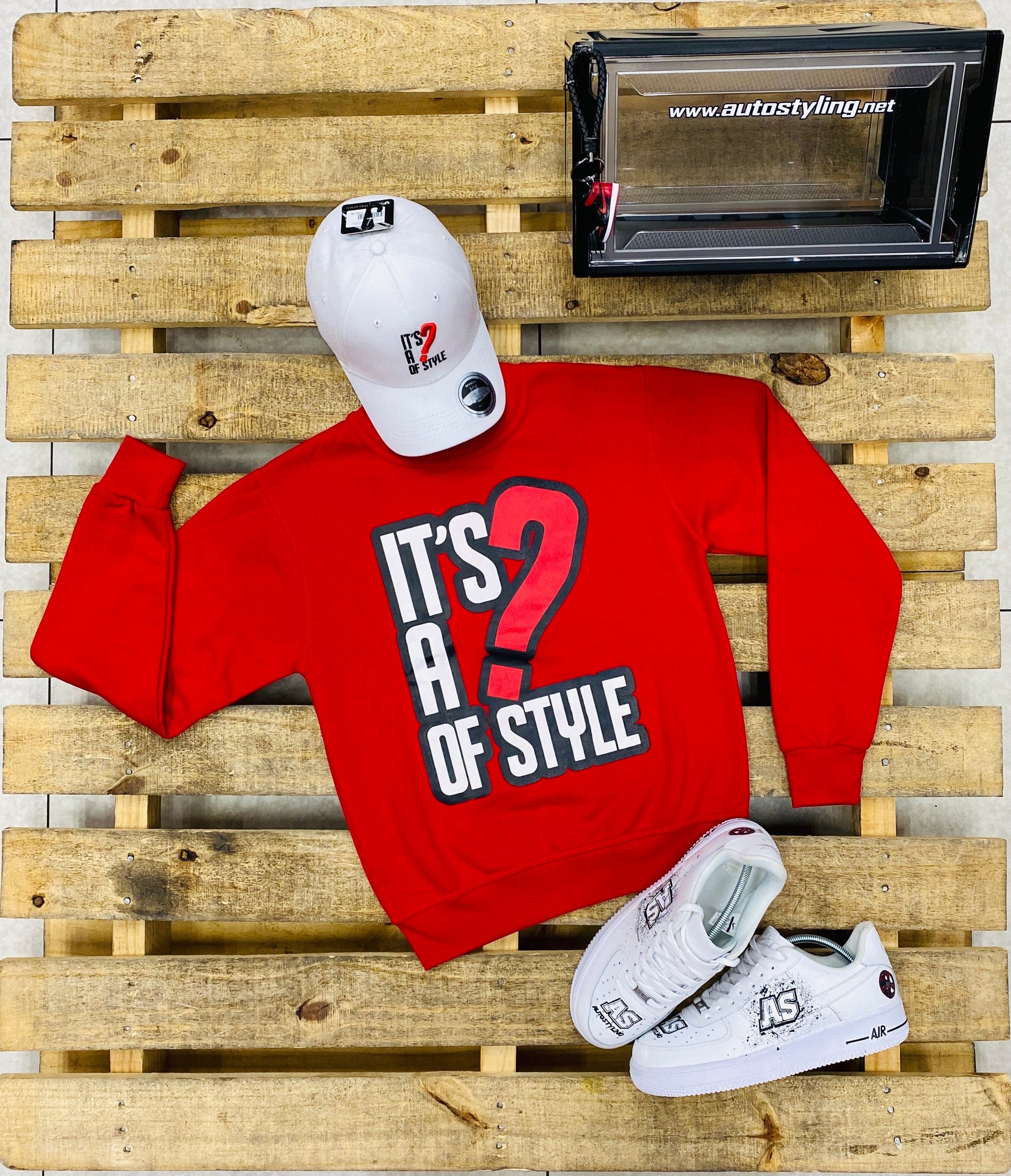 AUTOSTYLING ITS A ? OF STYLE SWEATER RED