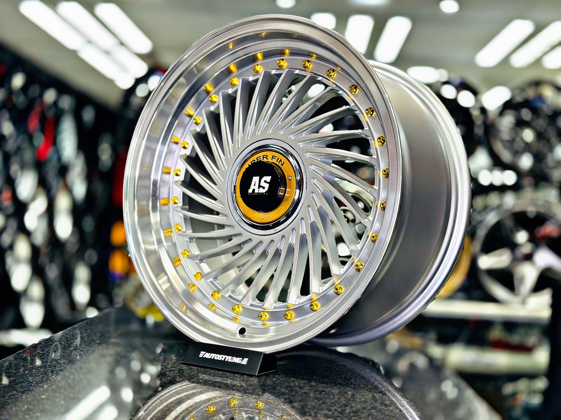 17” AS SUPERFIN (N) 4x100 & 4x114  SILVER wheels