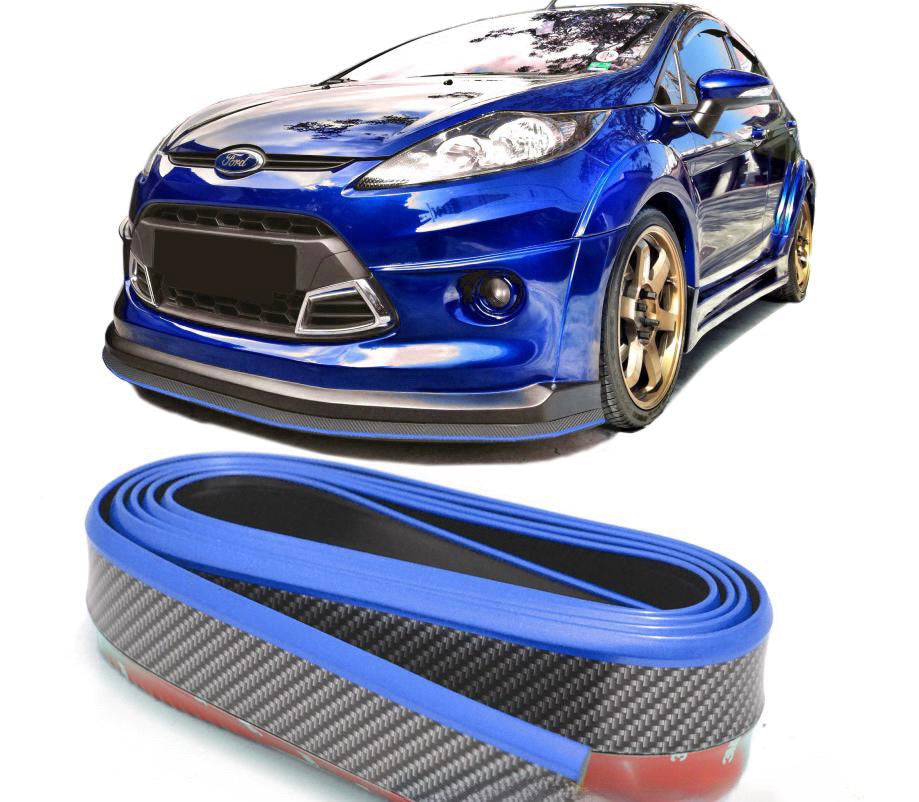 SAMURAI UNIVERSAL RUBBER FRONT SPOILER CARBON/ RED EDGE