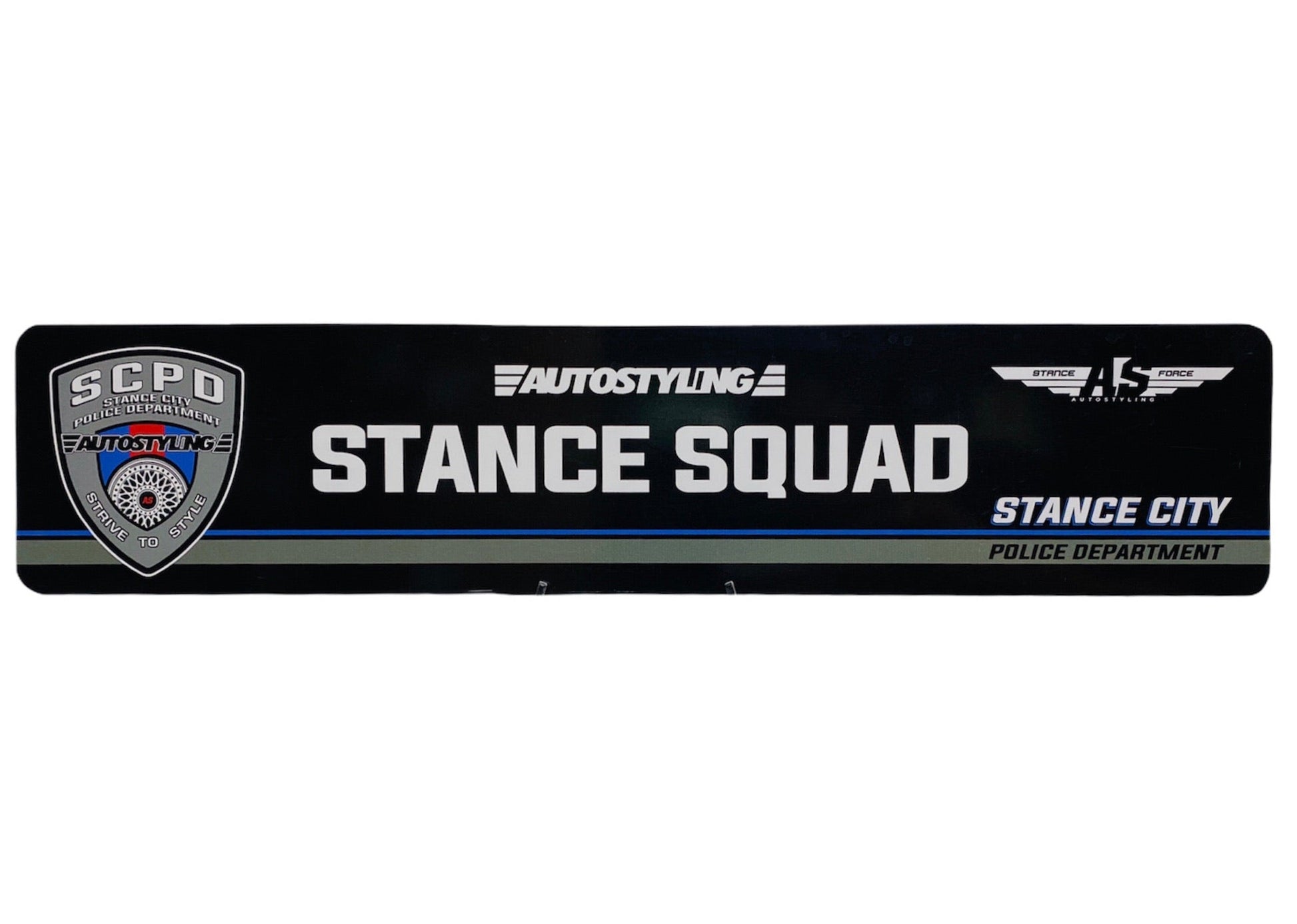 SCPD STANCE SQUAD AS THIN SHOW PLATE