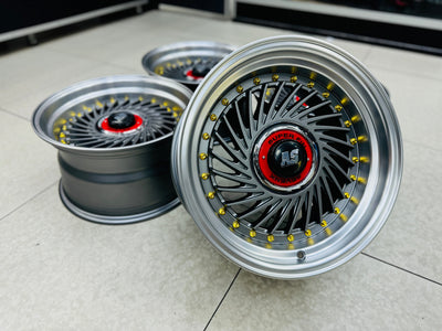 15” AS-SUPERFIN 4/100 & 4/114 MATT GREY   WHEELS