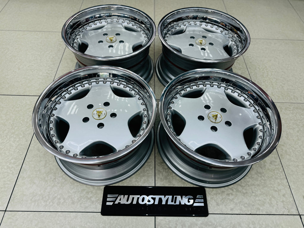 18” WORK RYVER 3 pce split wheels 5x120  pcd