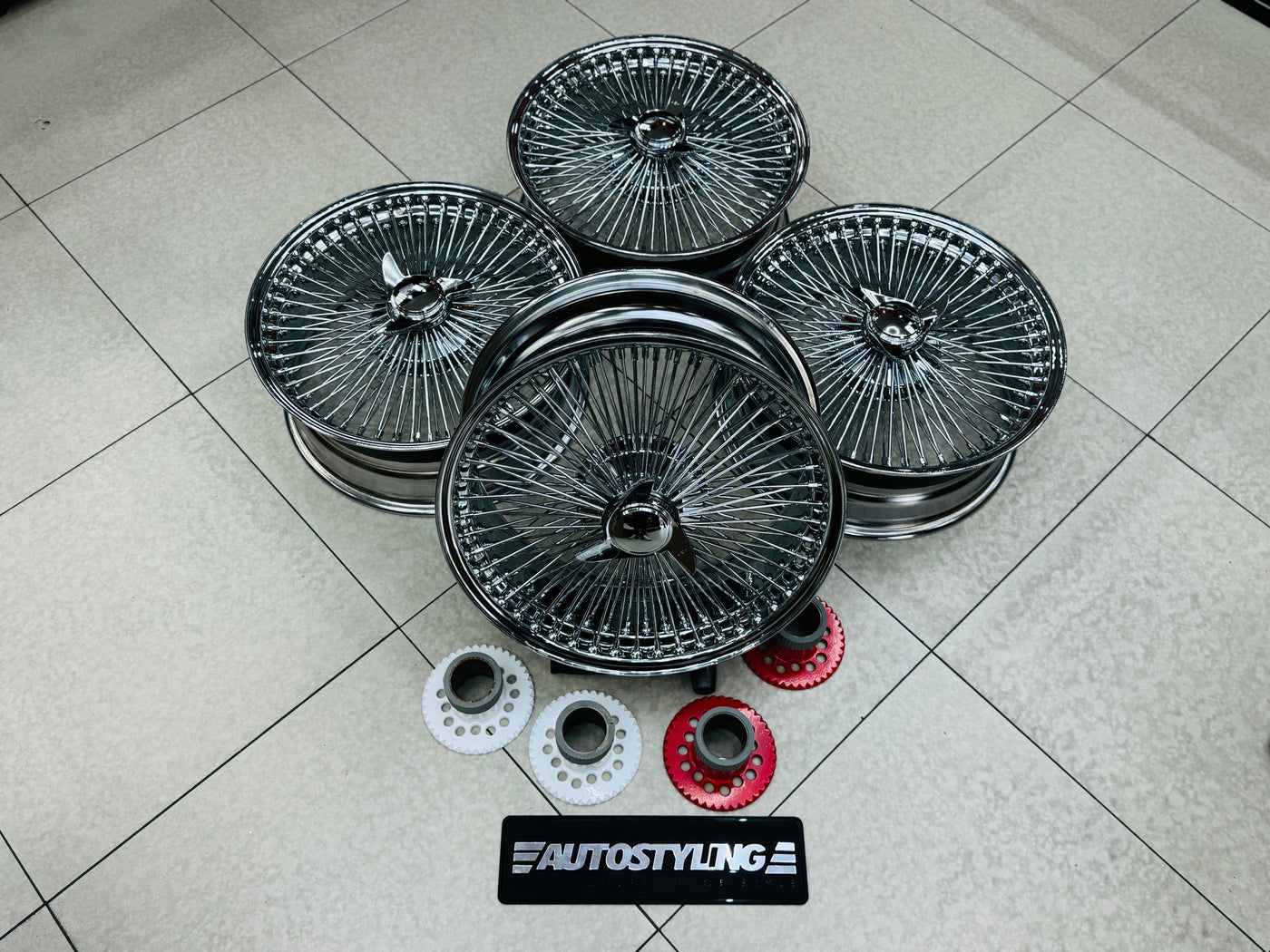 20” AS - 1000 SPOKE WIRE WHEEL FITS ALL CARS