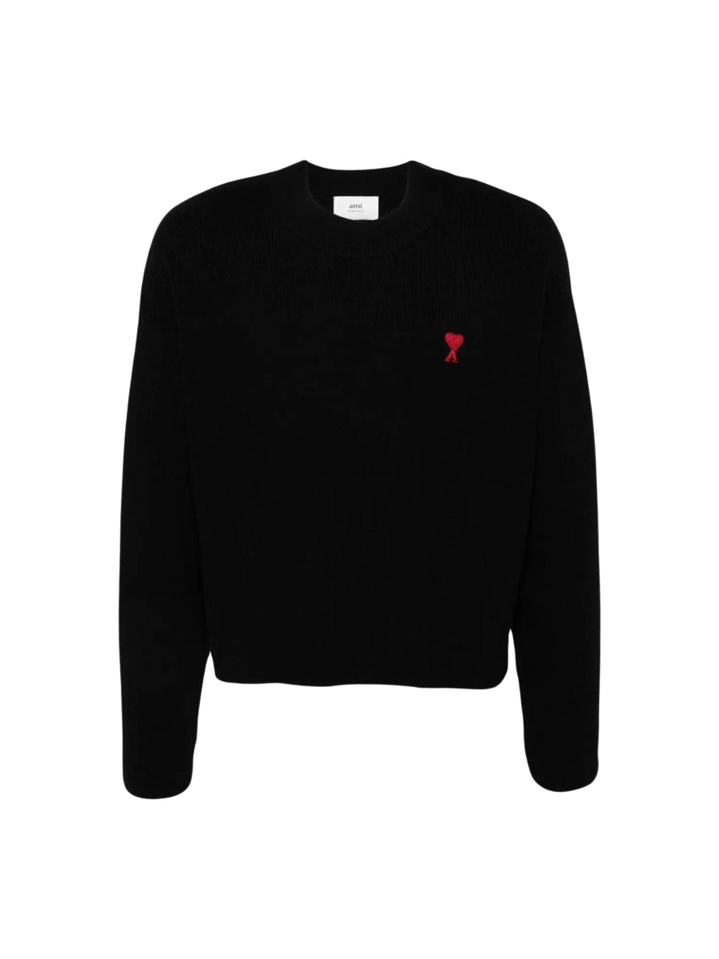 Ami Sweater Heavy Loopback Logo Black