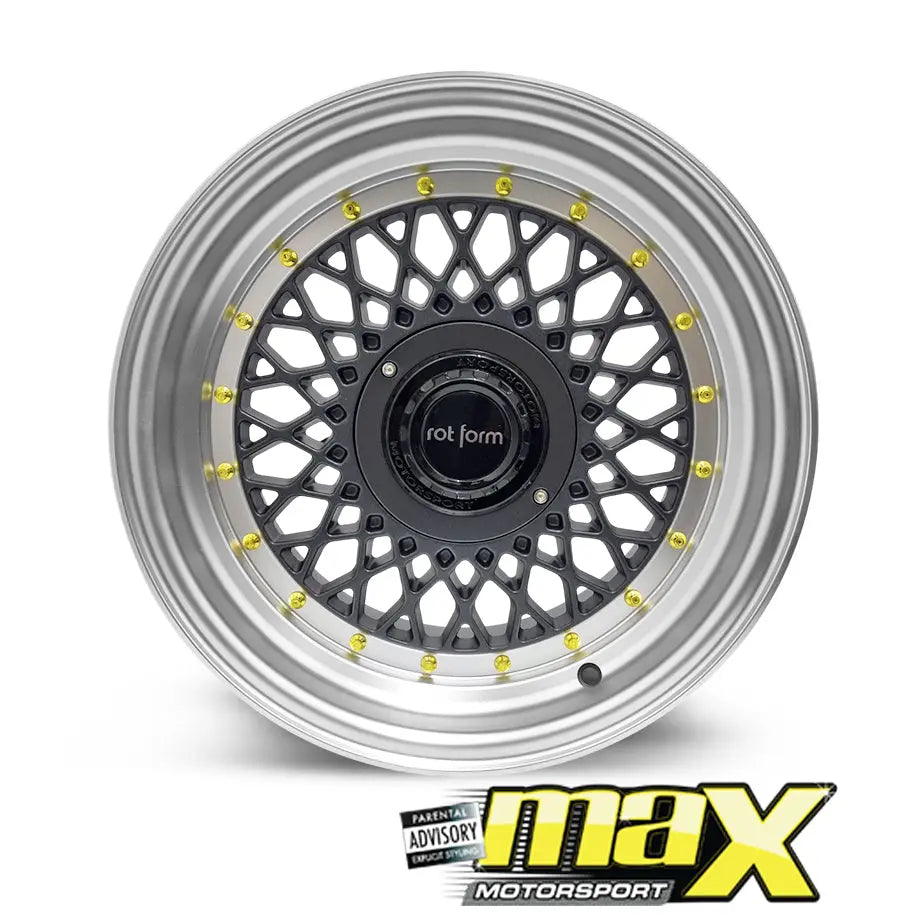 15 Inch Mag Wheel - MX1005-GM Rotform Mesh Style Wheel (4x100 / 108 PCD)