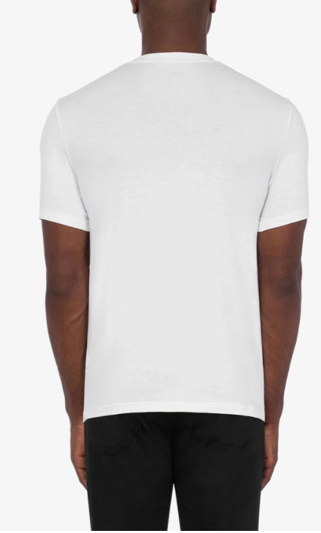 MOSCHINO BIKER LOGO STRETCH JERSEY T-SHIRT