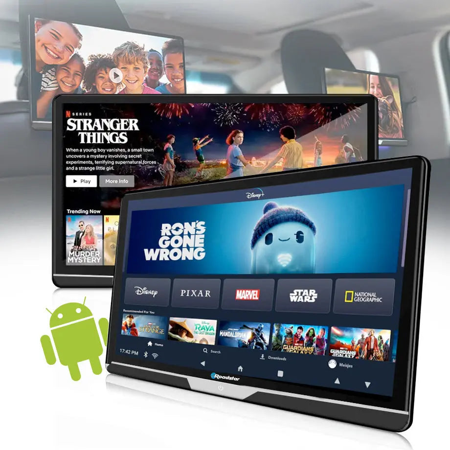 12.1" Roadstar Android Entertainment Headrest Tablet Screens