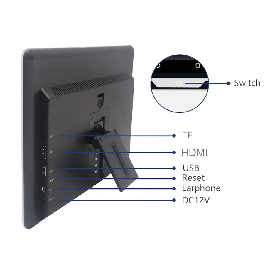 12.1" Roadstar Android Entertainment Headrest Tablet Screens With Bluetooth Headphones