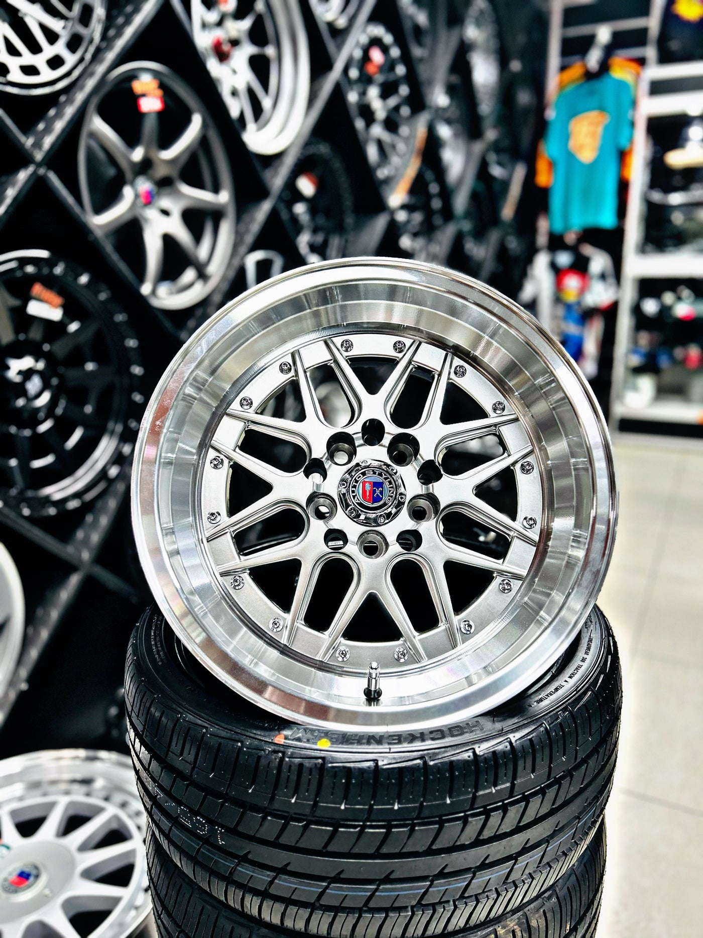 15” AS- 7410  5/100 & 5/114 silver  wheels